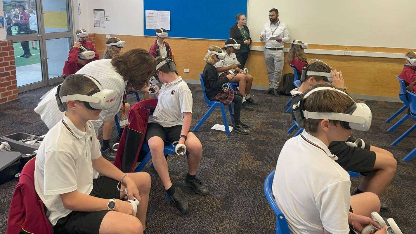The Year 7 VR Captains Club road-tests new apps for the classroom.