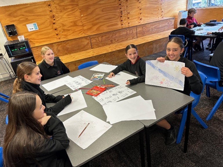 Year 7s symbolic art storytelling