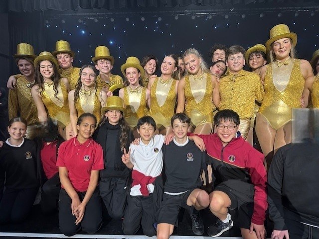 Year 7 Students with "A Chorus Line" cast