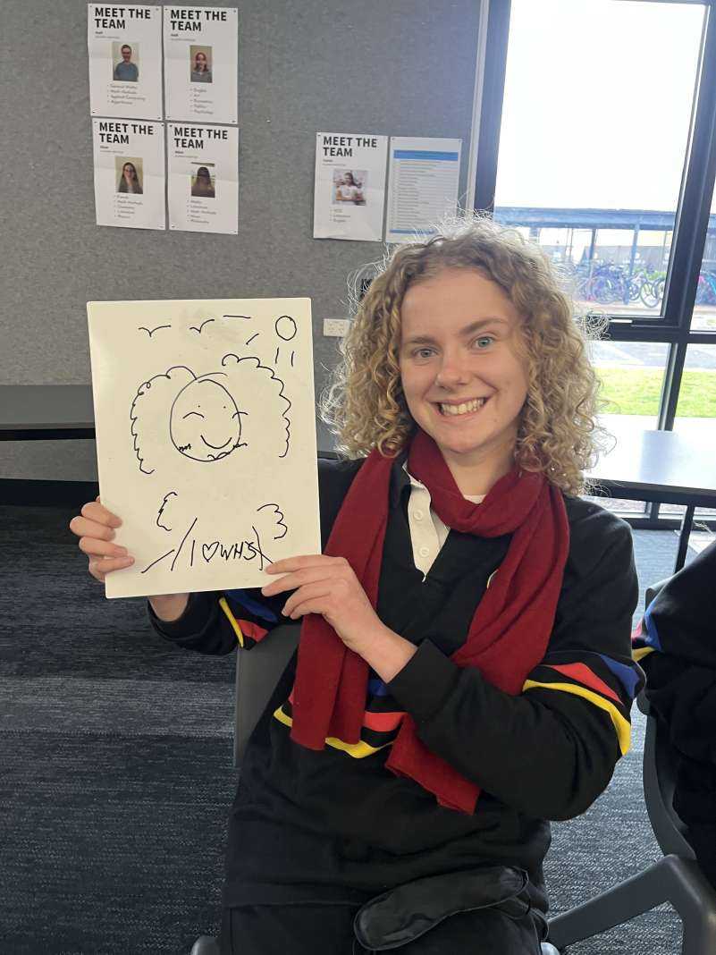 Millie Mountford - 2nd place HG Games Blindfolded self-portrait competition
