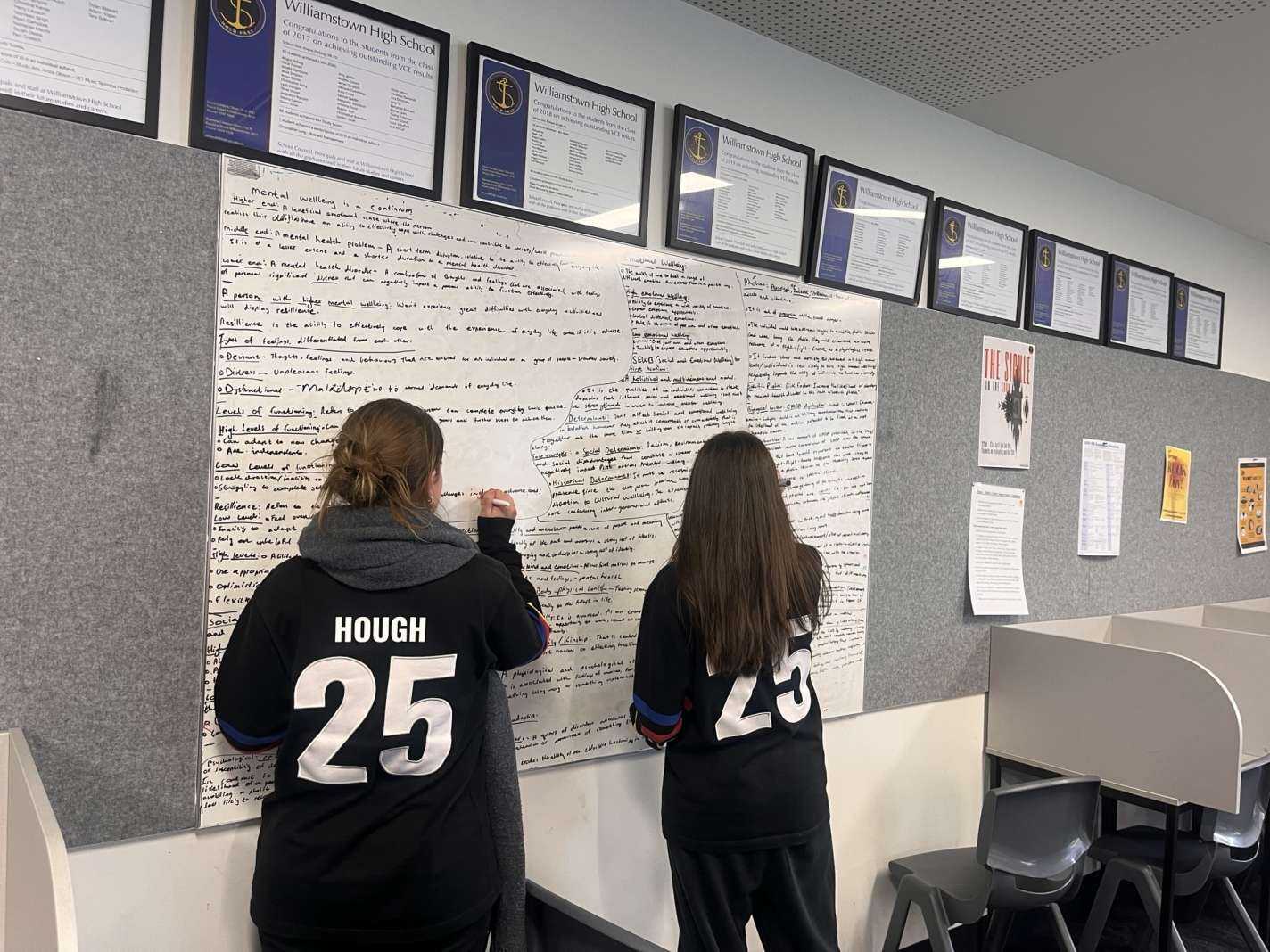 Year 12 Students studying