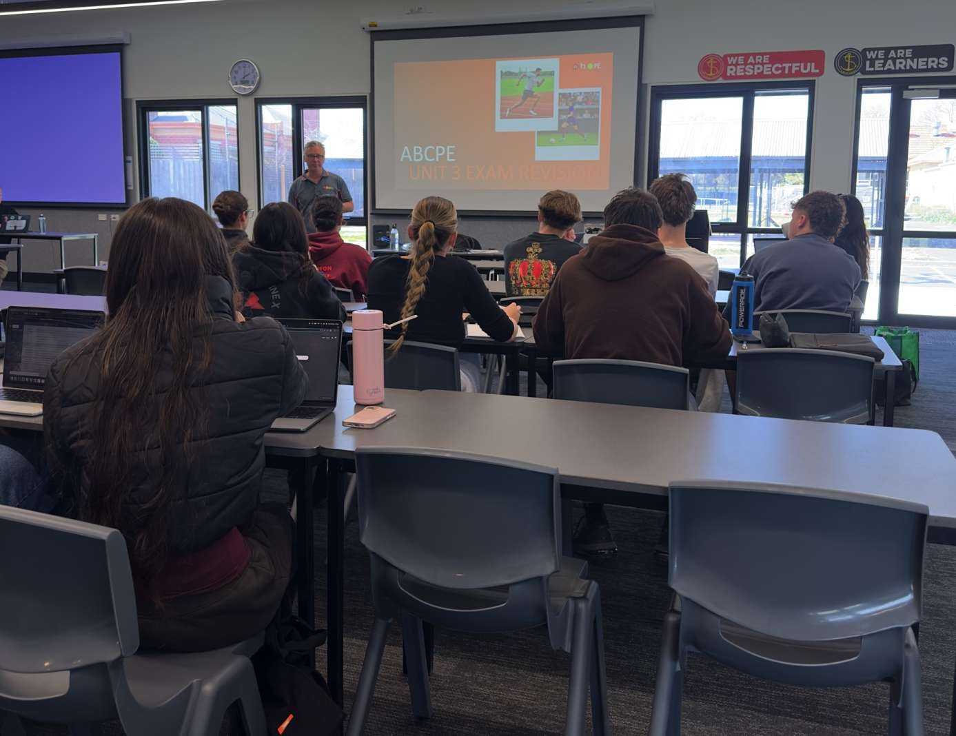 Students attending exam revision lectures