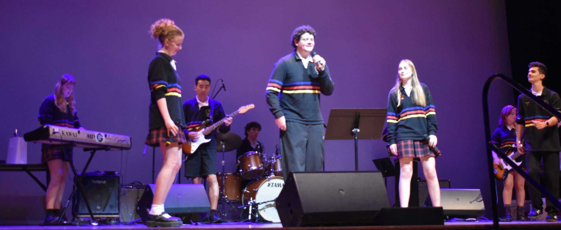 .Year 12 musicians performing at Graduation